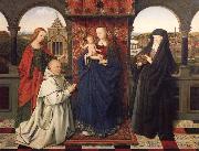 Jan Van Eyck, Virgin and child,with saints and donor
